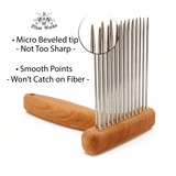 Large Wool Combs- Single or Double Row - Fine or Extra Fine