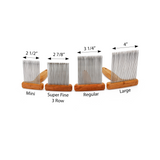 Regular Wool Combs w/Holder - Single or Double Row - Fine or Extra Fine