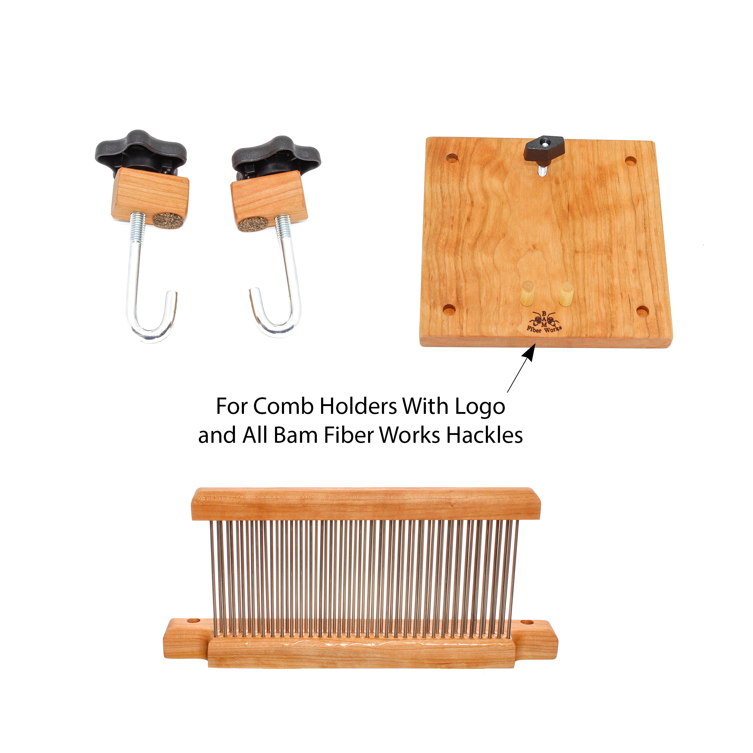Extra Clamps for Bam Fiber Works Comb Holders, Hackles and Carders